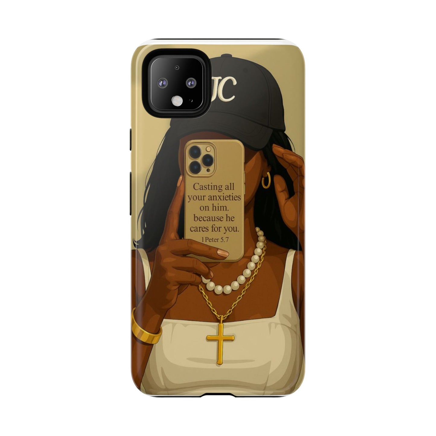 1 Peter 5:7 faith phone case cast your cares