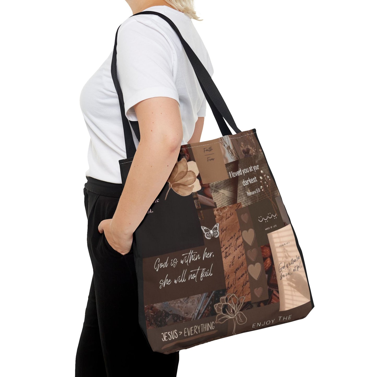 Inspirational Quote Tote Bag - AOP for Everyday Use