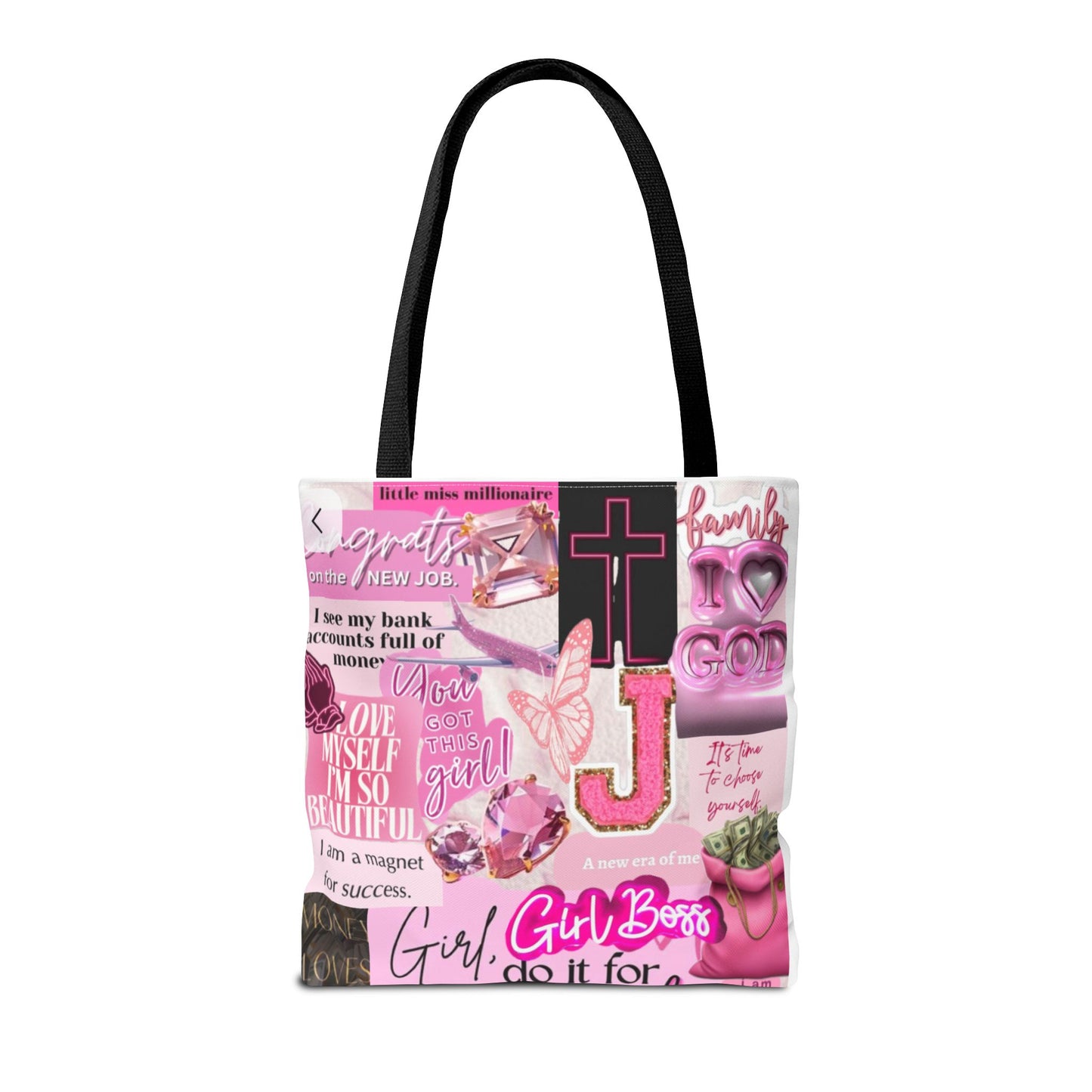 Inspirational Tote Bag for Girls - Motivational AOP Design