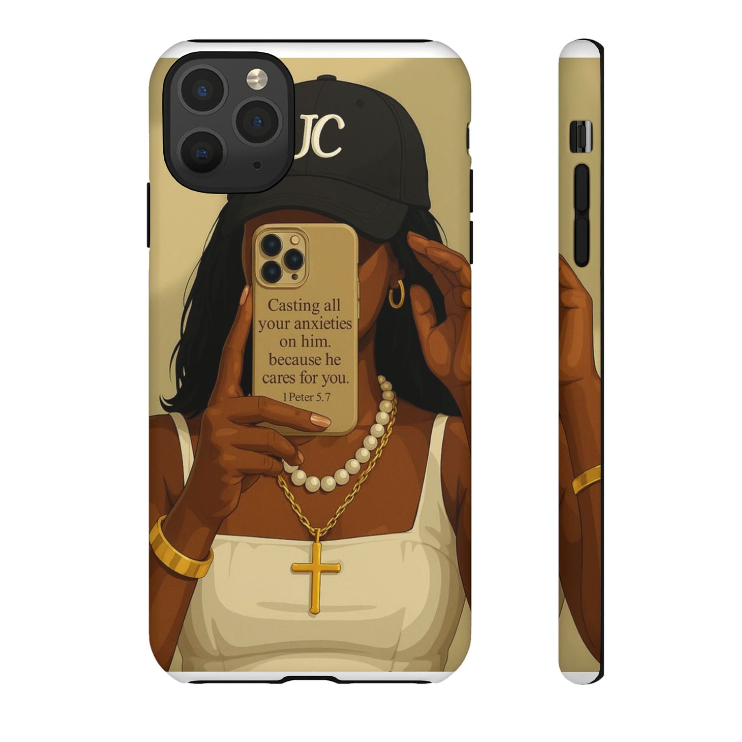 1 Peter 5:7 faith phone case cast your cares