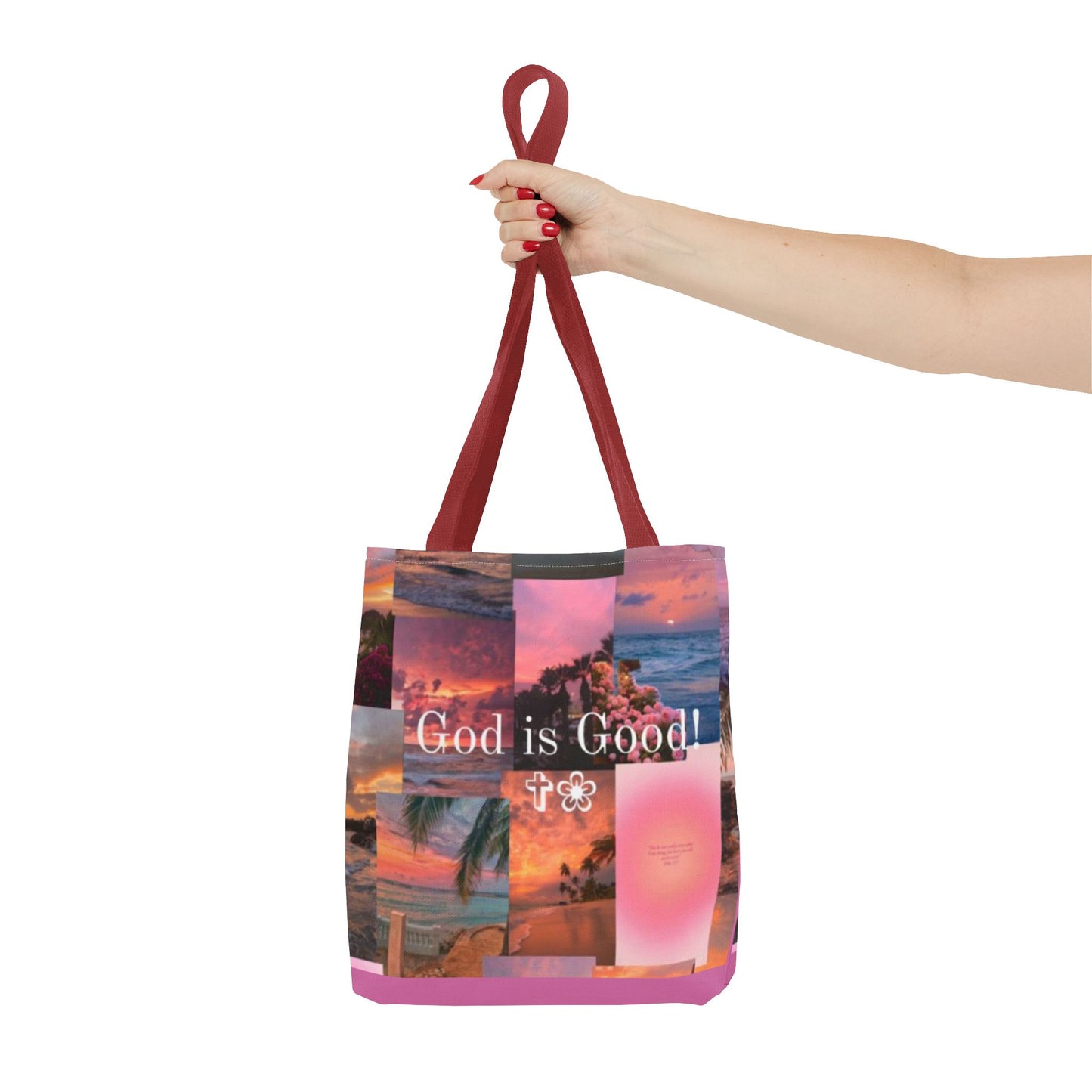 God is good tote peaceful praise and sunset faith