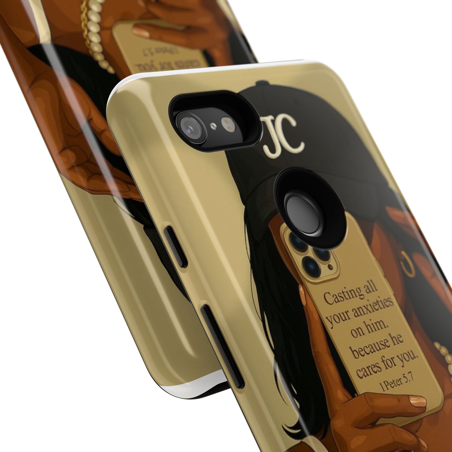 1 Peter 5:7 faith phone case cast your cares