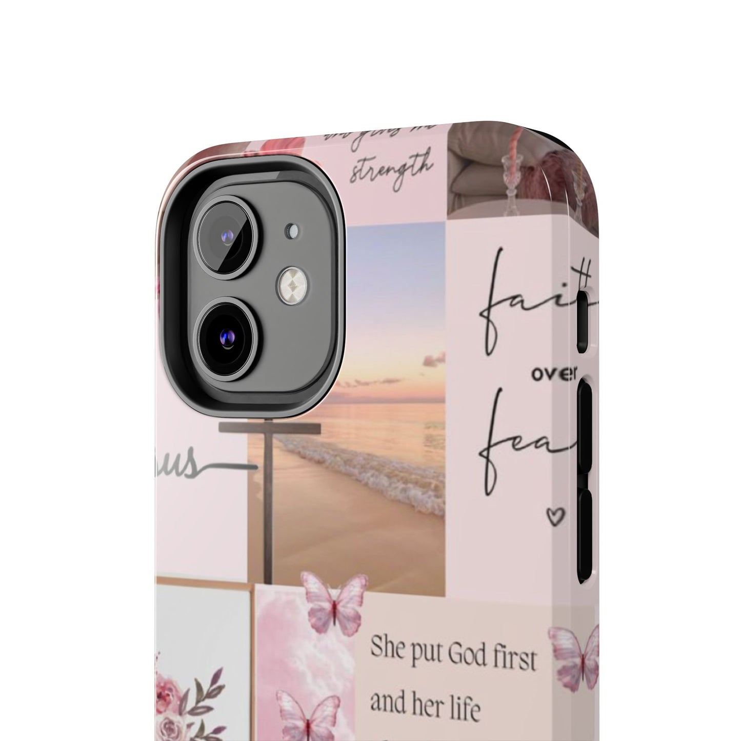 Put God first phone case, gentle strength, and soft surrender