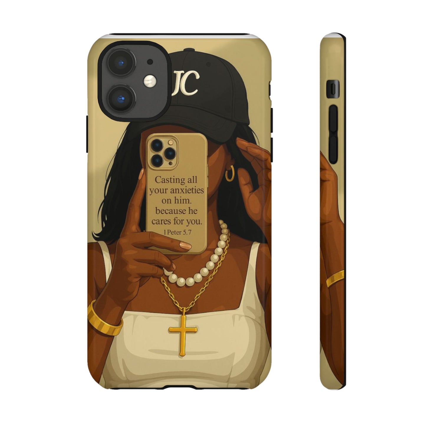 1 Peter 5:7 faith phone case cast your cares
