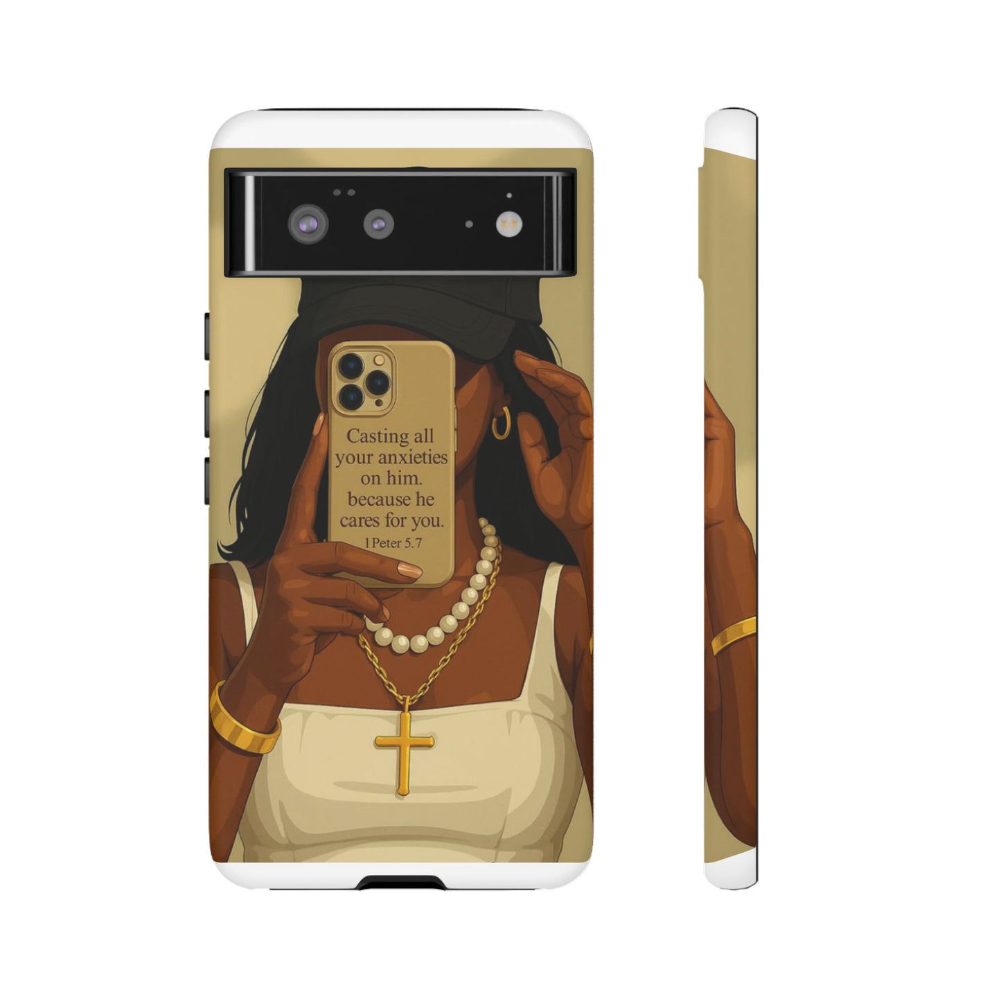 1 Peter 5:7 faith phone case cast your cares