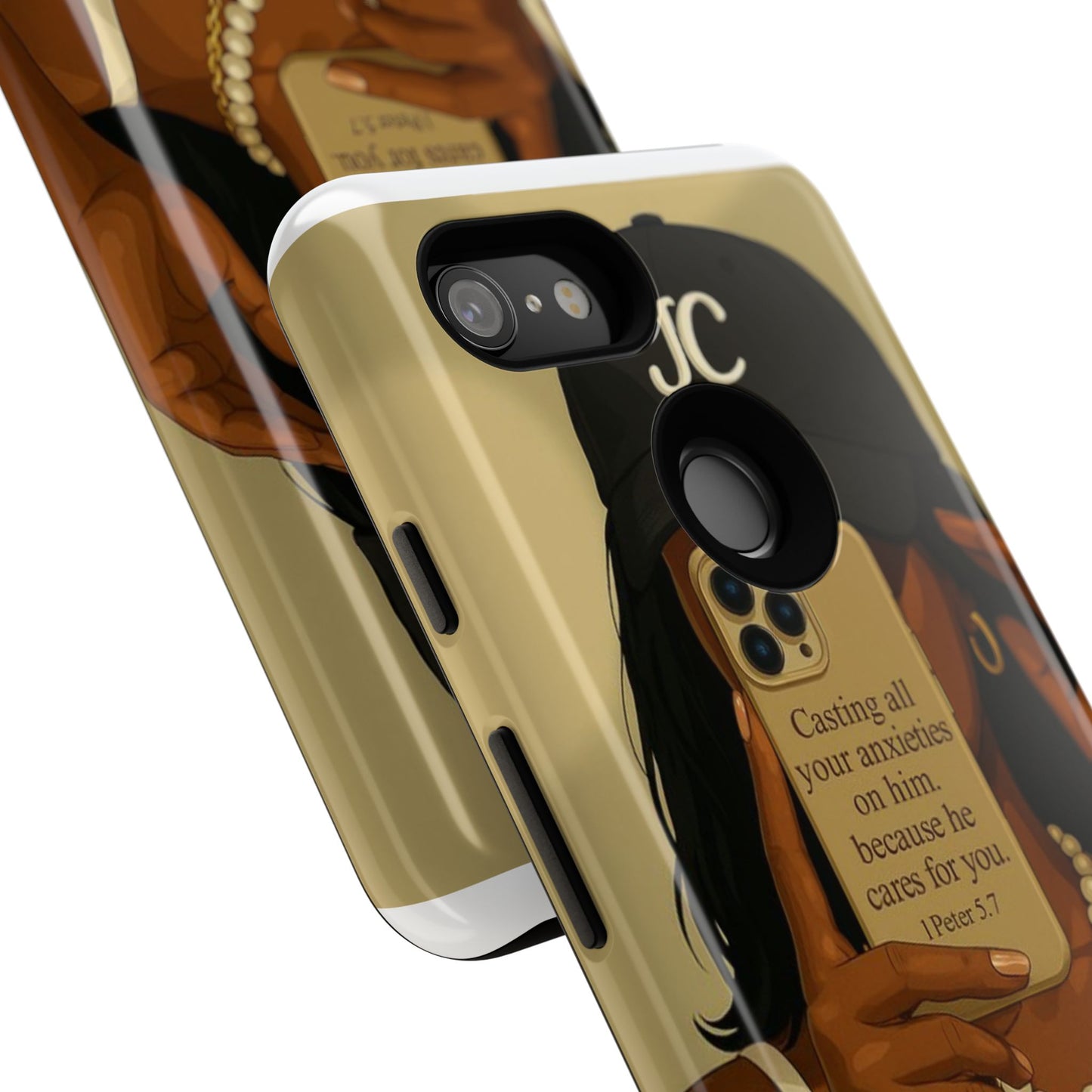 1 Peter 5:7 faith phone case cast your cares