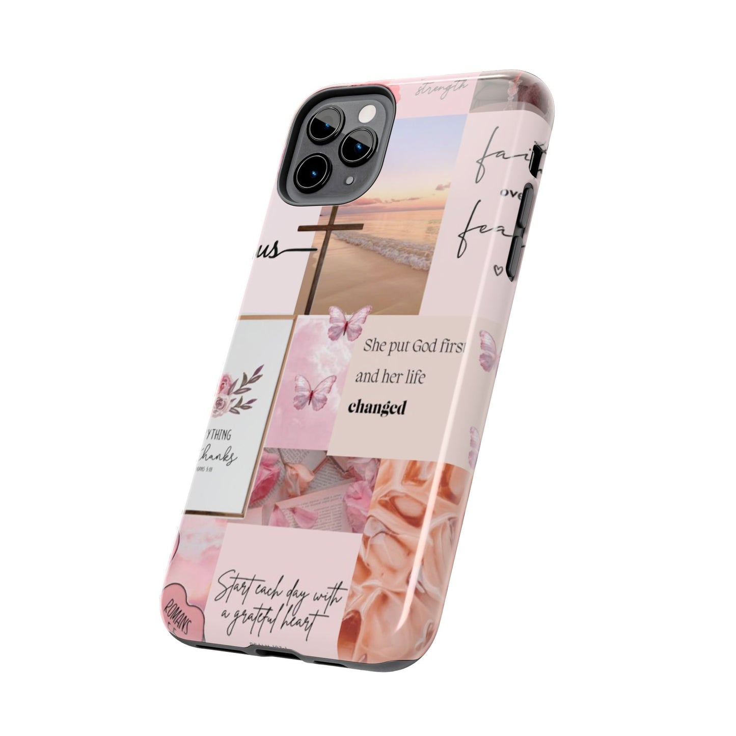Put God first phone case, gentle strength, and soft surrender