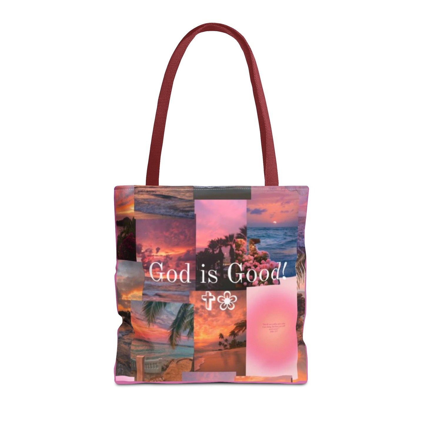 God is good tote peaceful praise and sunset faith