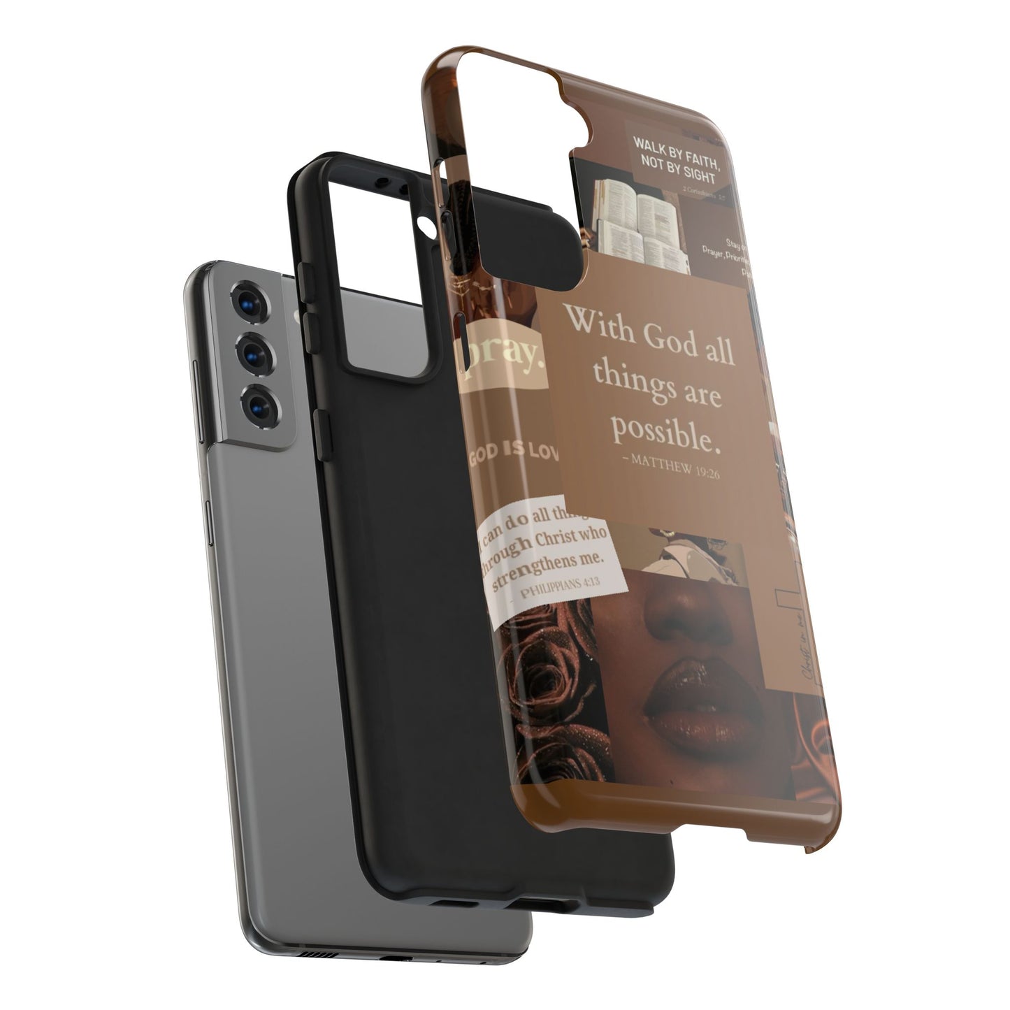 All things are possible phone case bold faith daily reminder