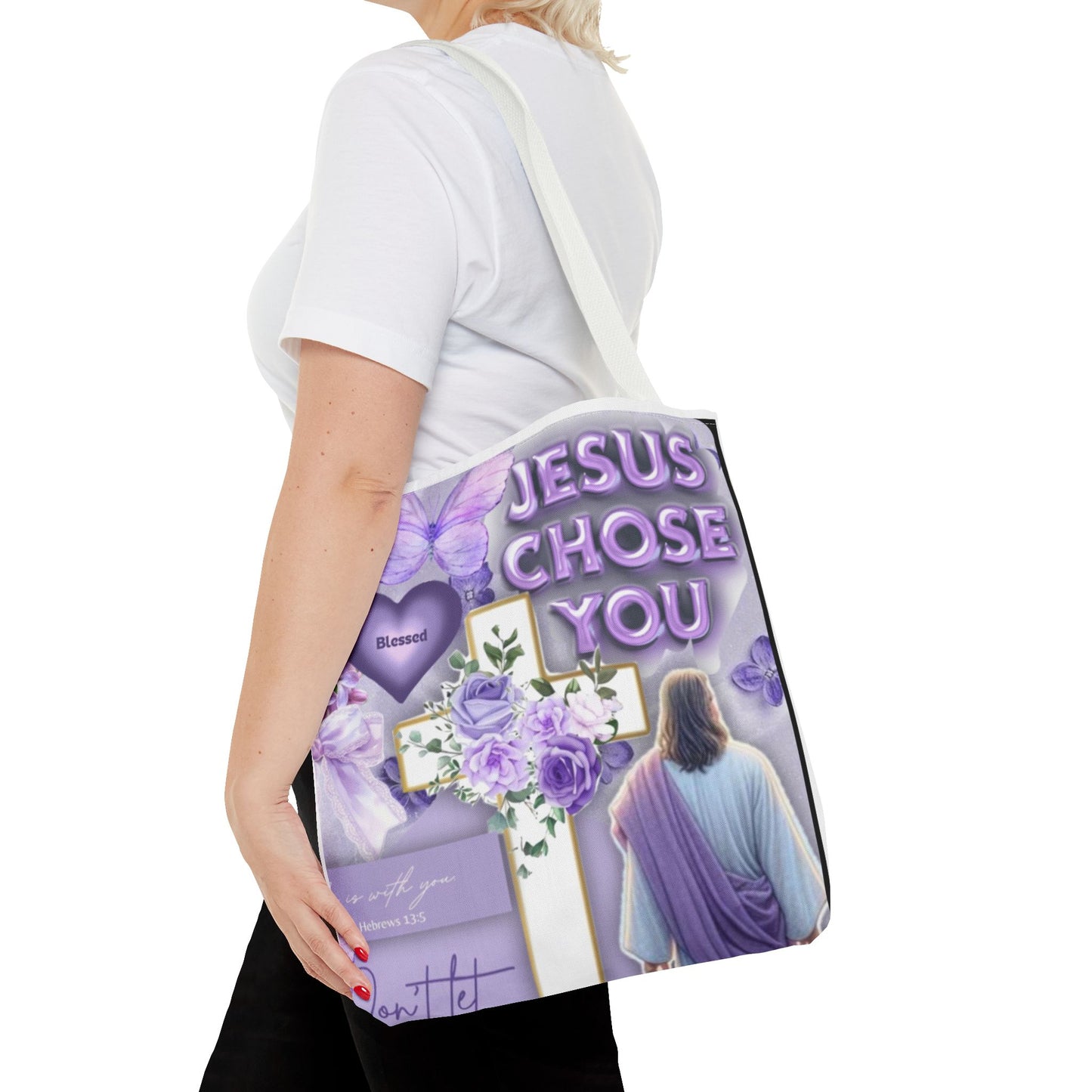Faith-Inspired Tote Bag - "Jesus Chose You"