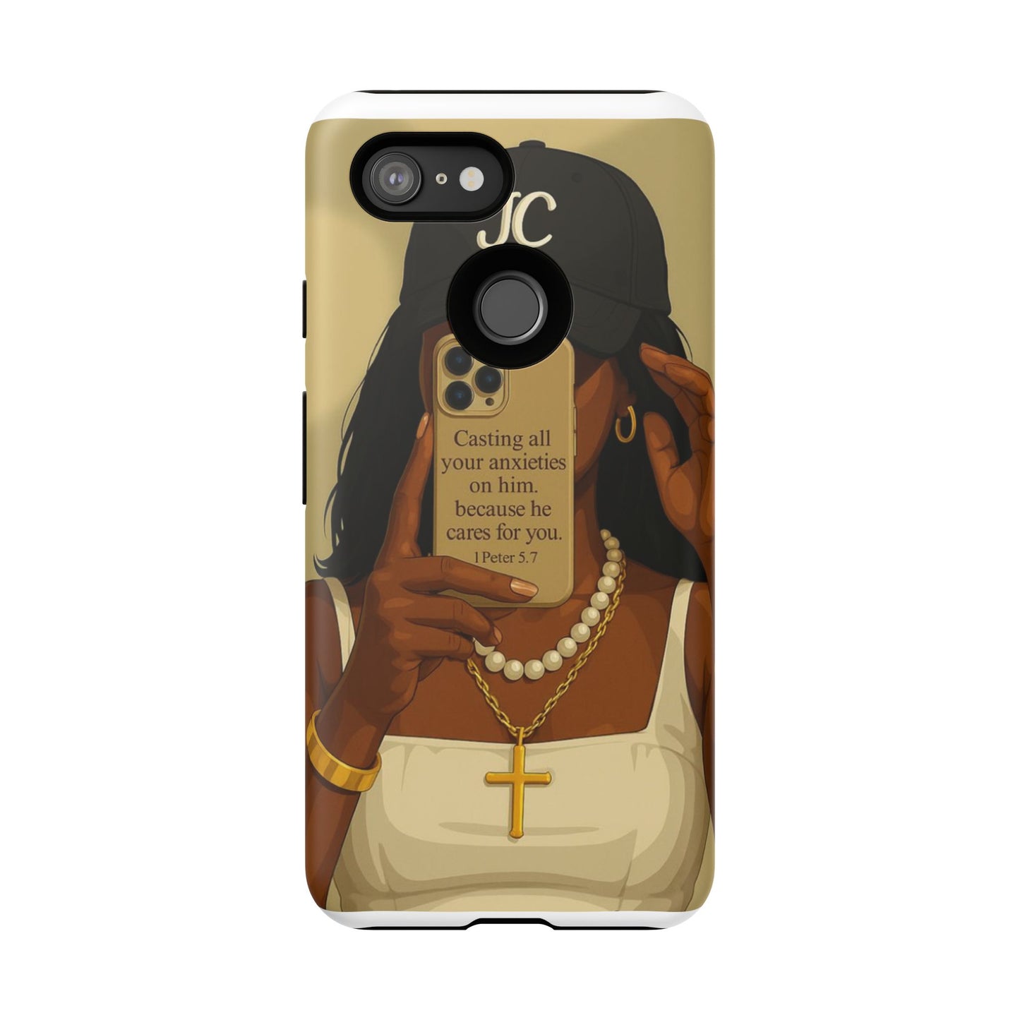 1 Peter 5:7 faith phone case cast your cares