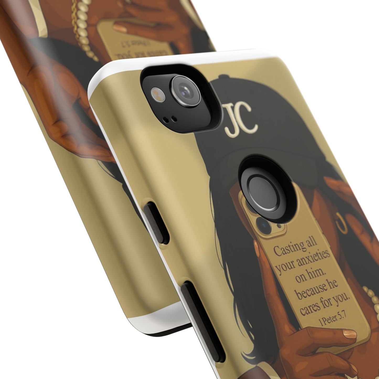 1 Peter 5:7 faith phone case cast your cares