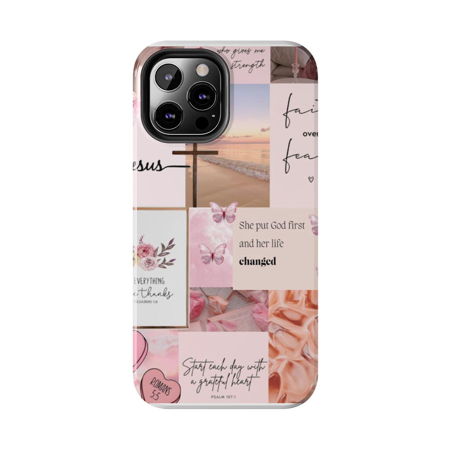 Put God first phone case, gentle strength, and soft surrender