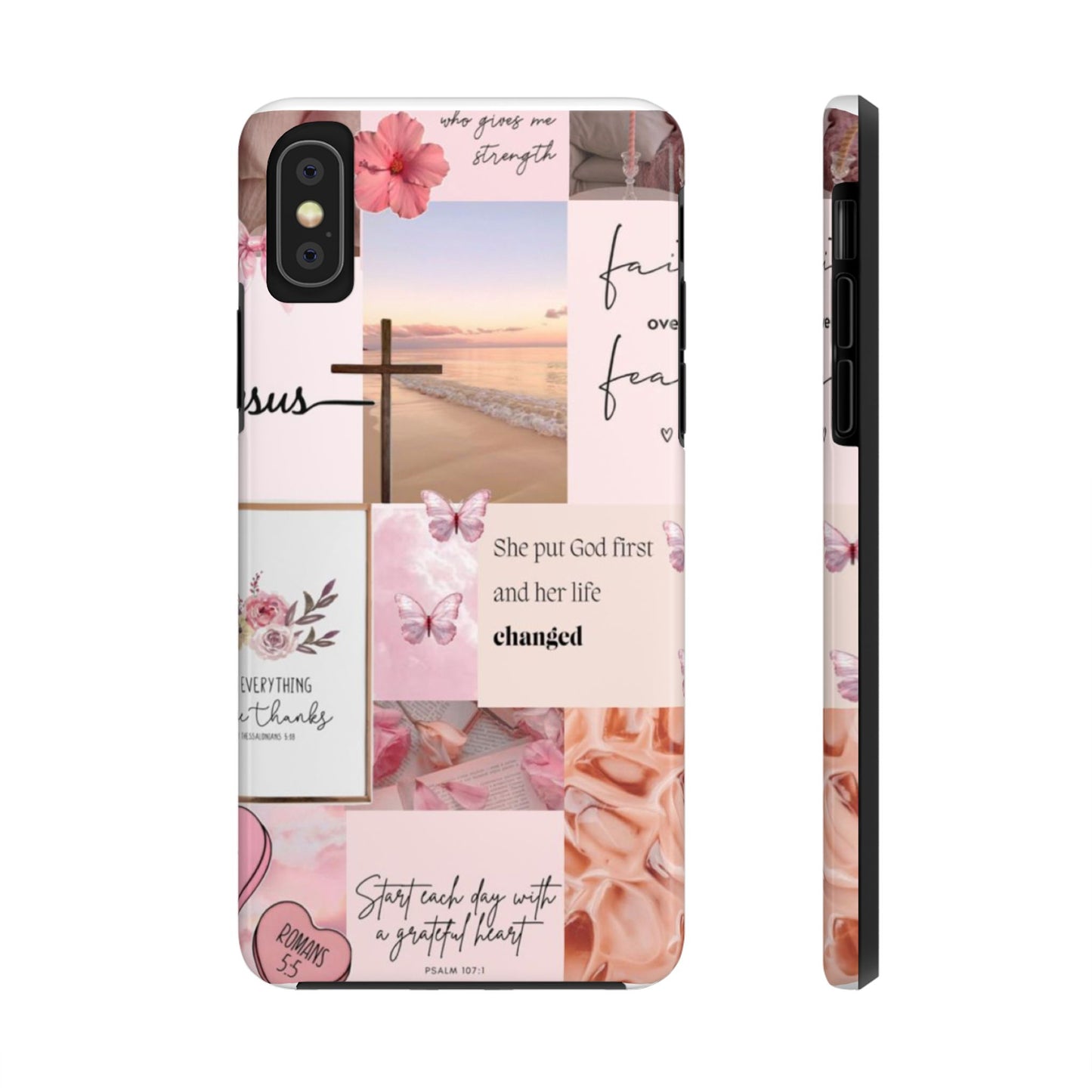 Put God first phone case, gentle strength, and soft surrender