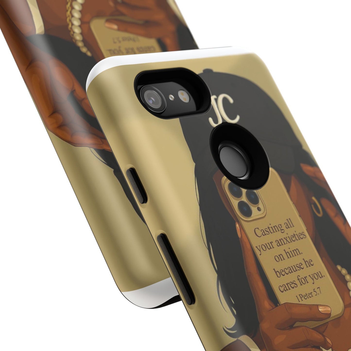 1 Peter 5:7 faith phone case cast your cares