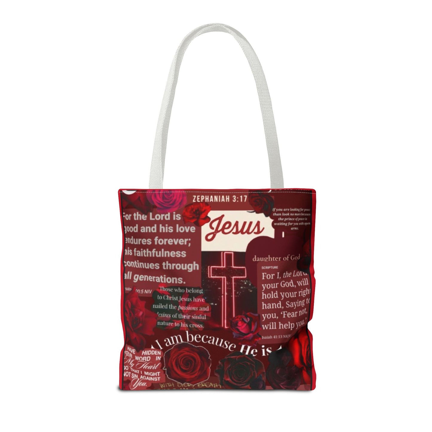 Faith-Inspired Tote Bag with Bible Verses