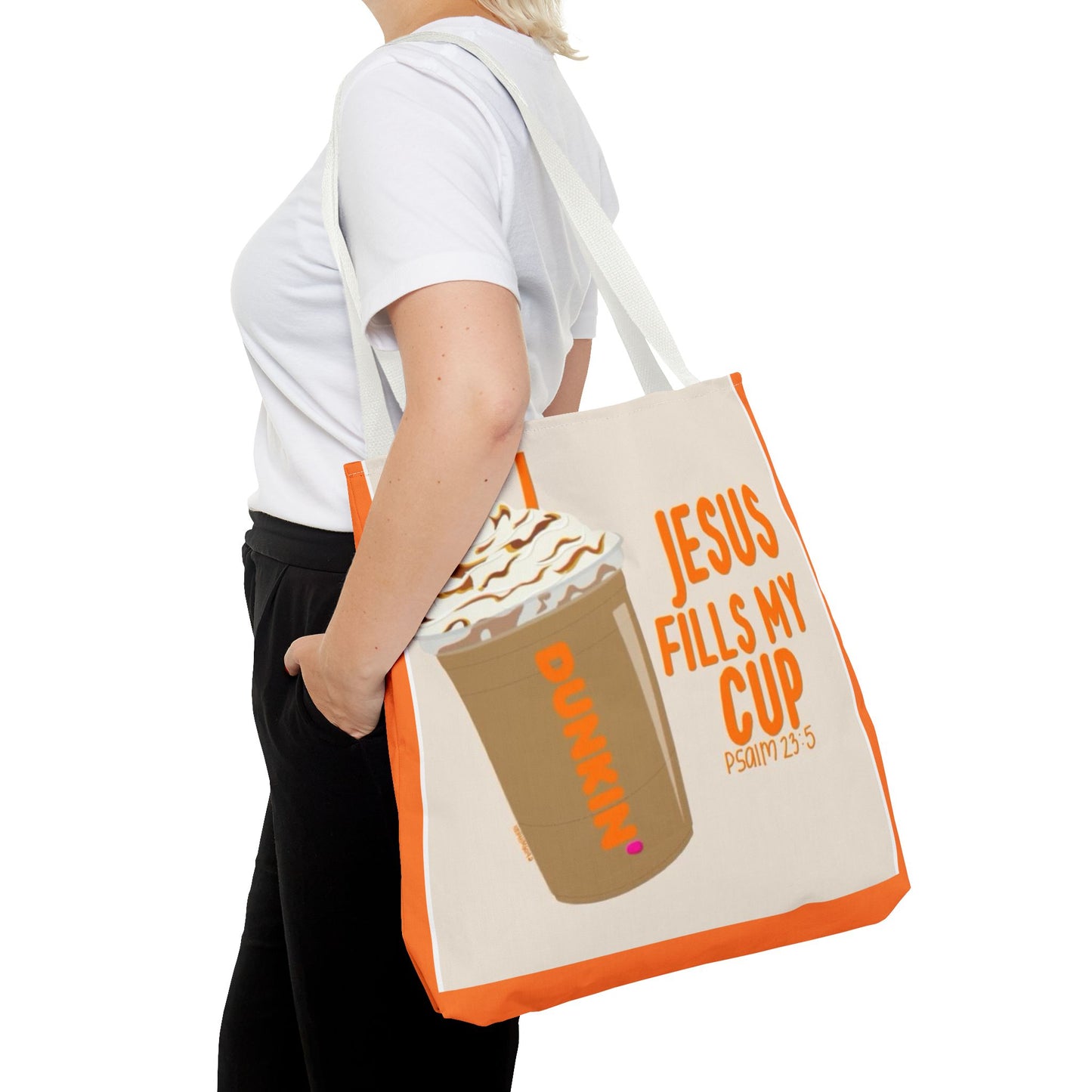Inspirational Coffee Tote Bag - Jesus Fills My Cup