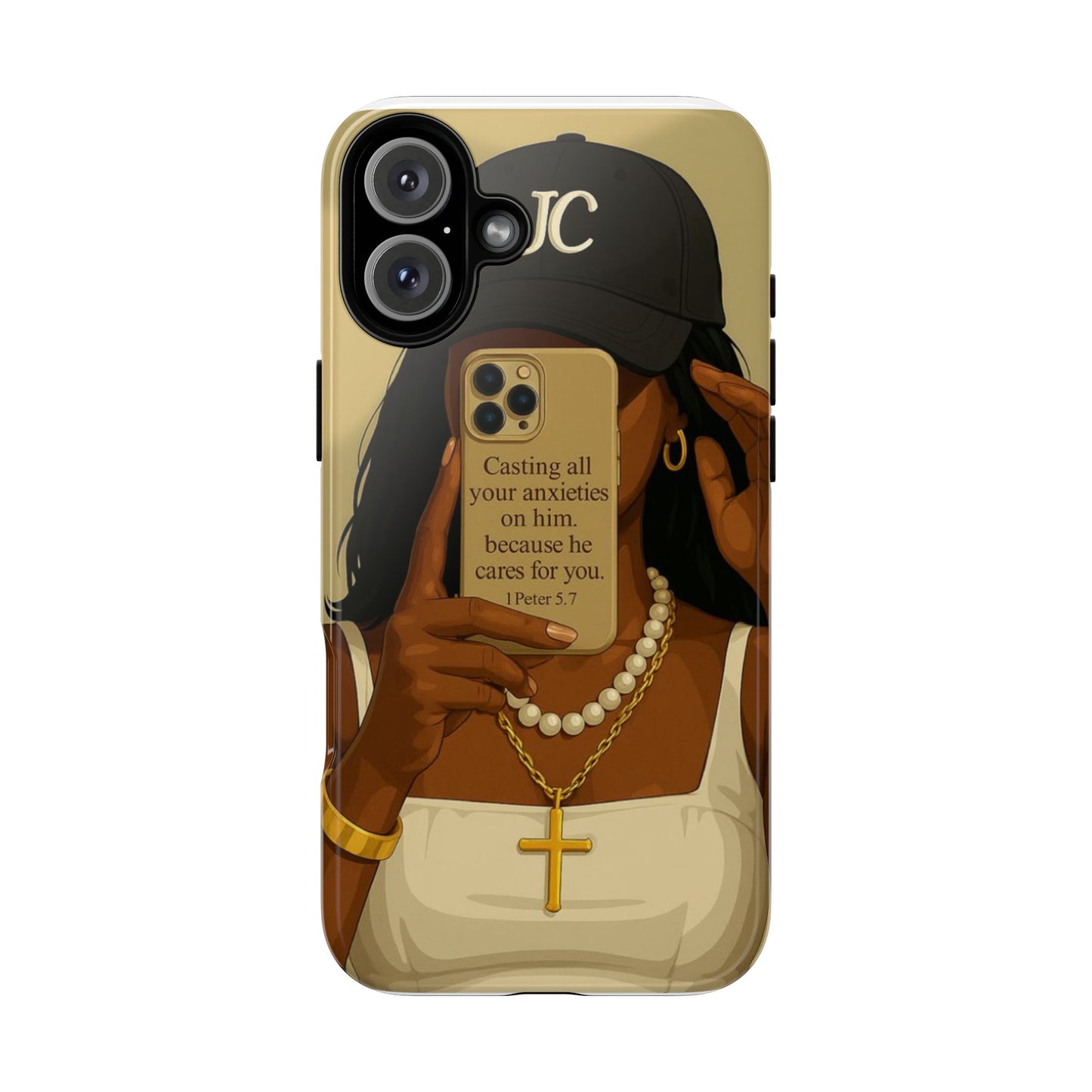1 Peter 5:7 faith phone case cast your cares