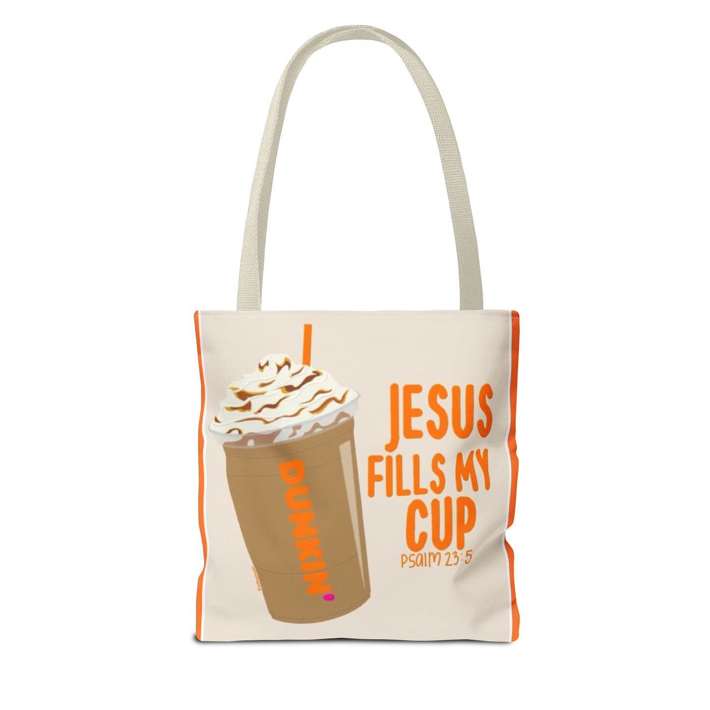 Inspirational Coffee Tote Bag - Jesus Fills My Cup