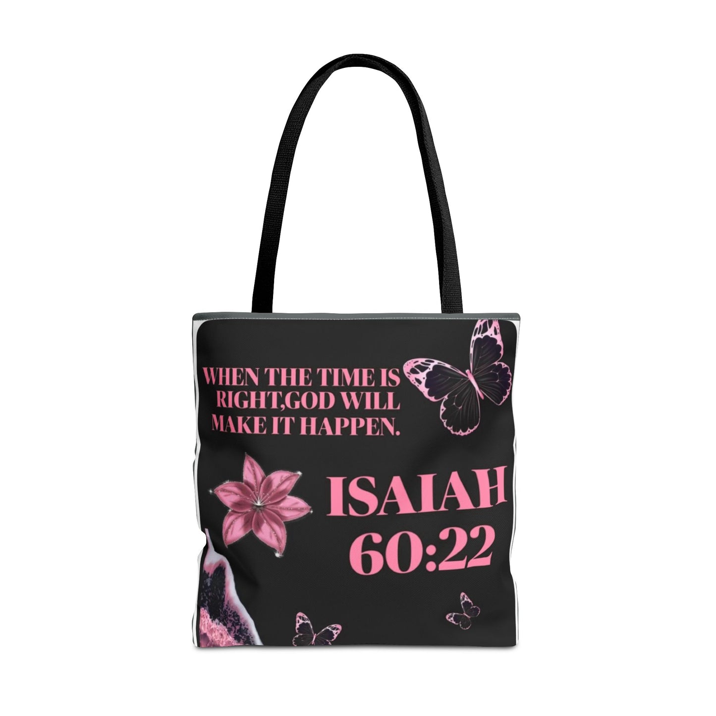Inspirational Tote Bag with Isaiah 60:22 Design