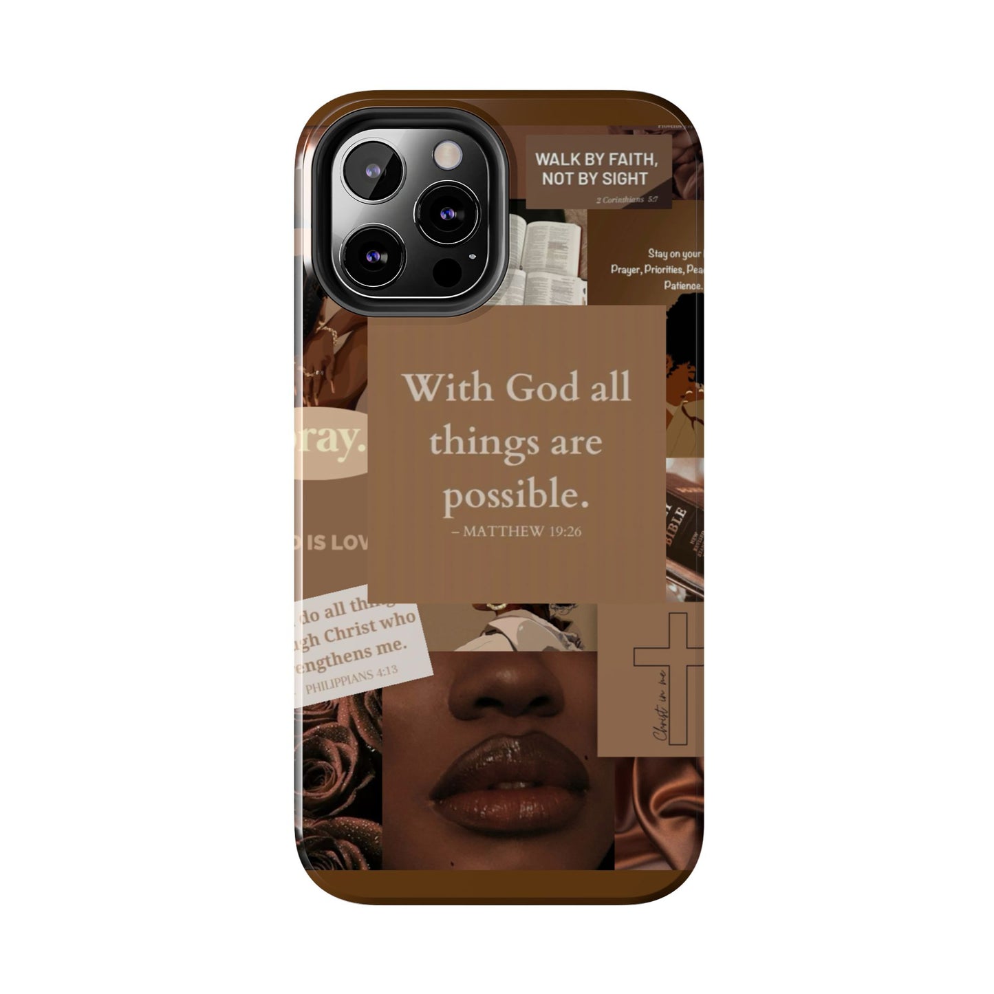 All things are possible phone case bold faith daily reminder