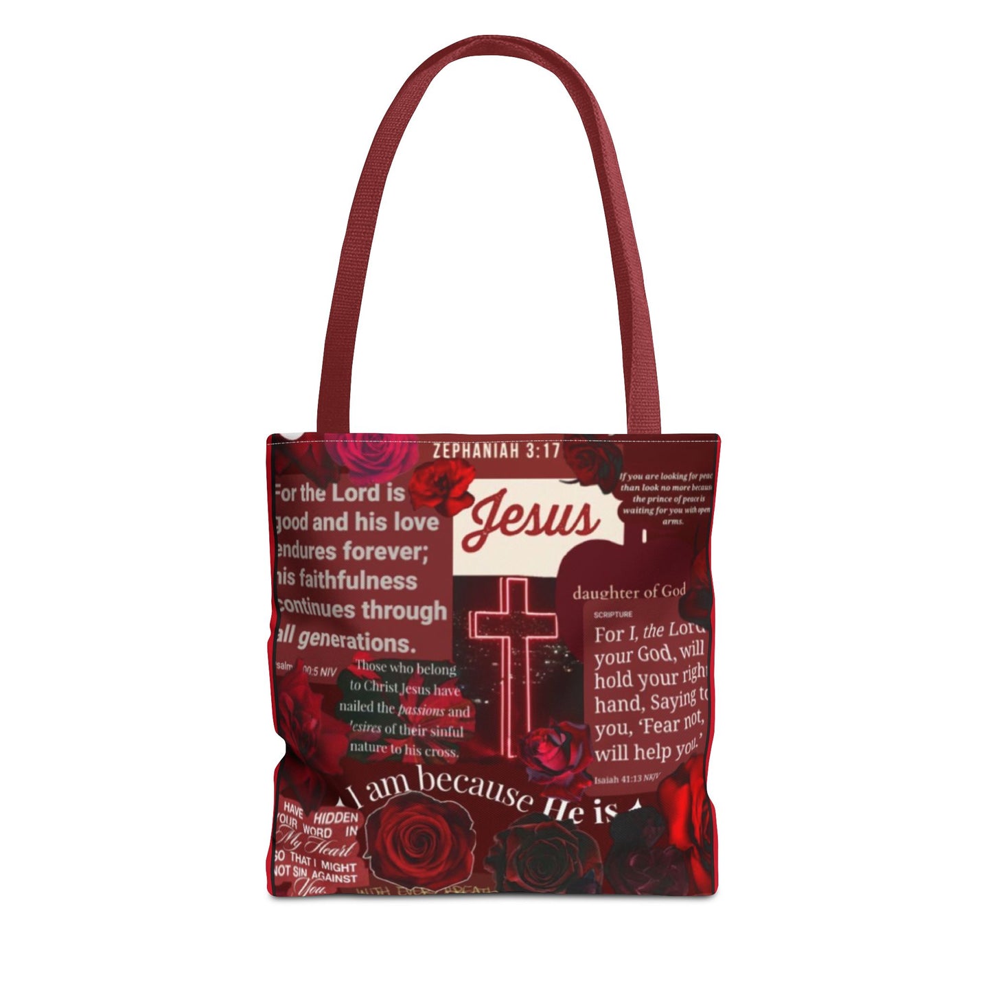 Faith-Inspired Tote Bag with Bible Verses