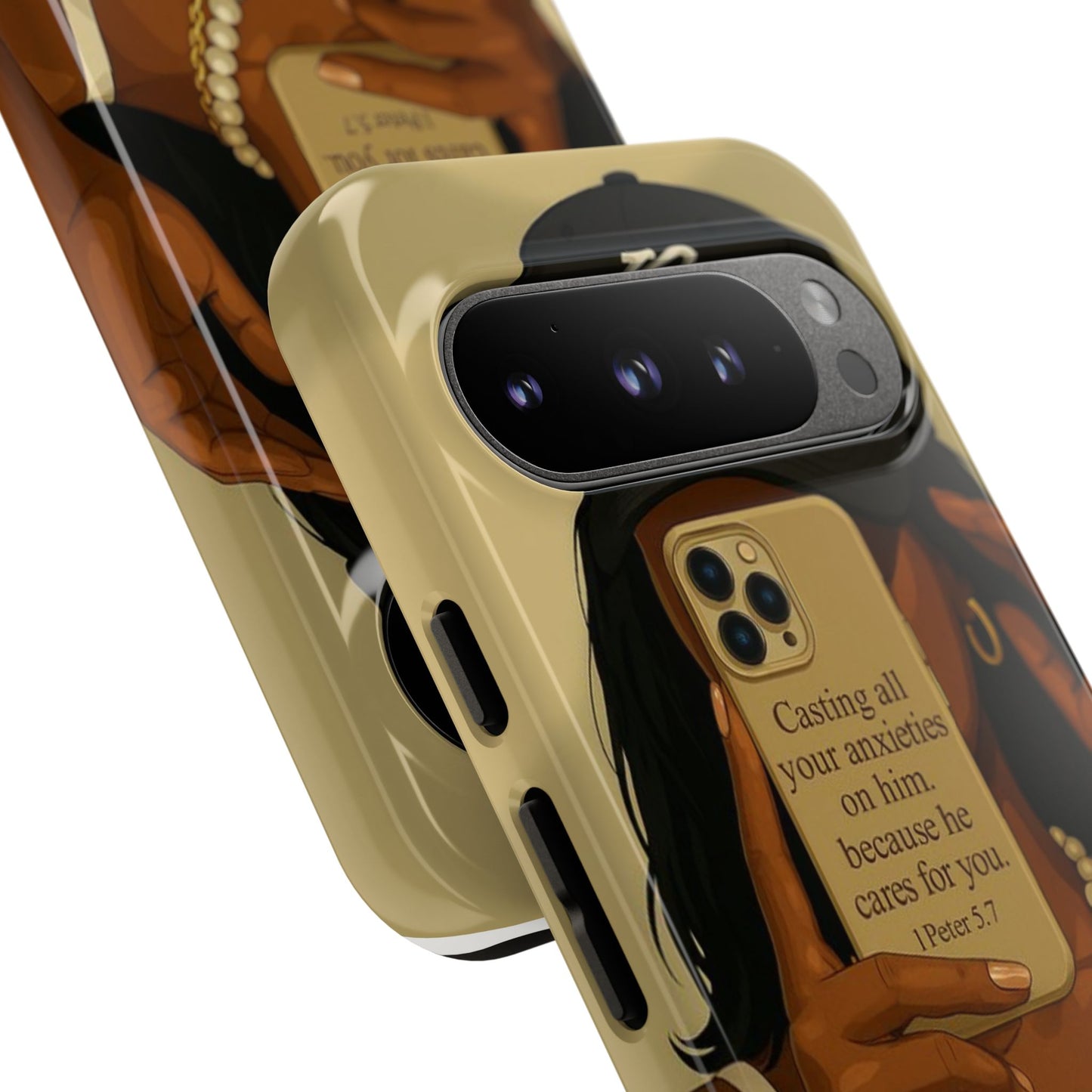1 Peter 5:7 faith phone case cast your cares
