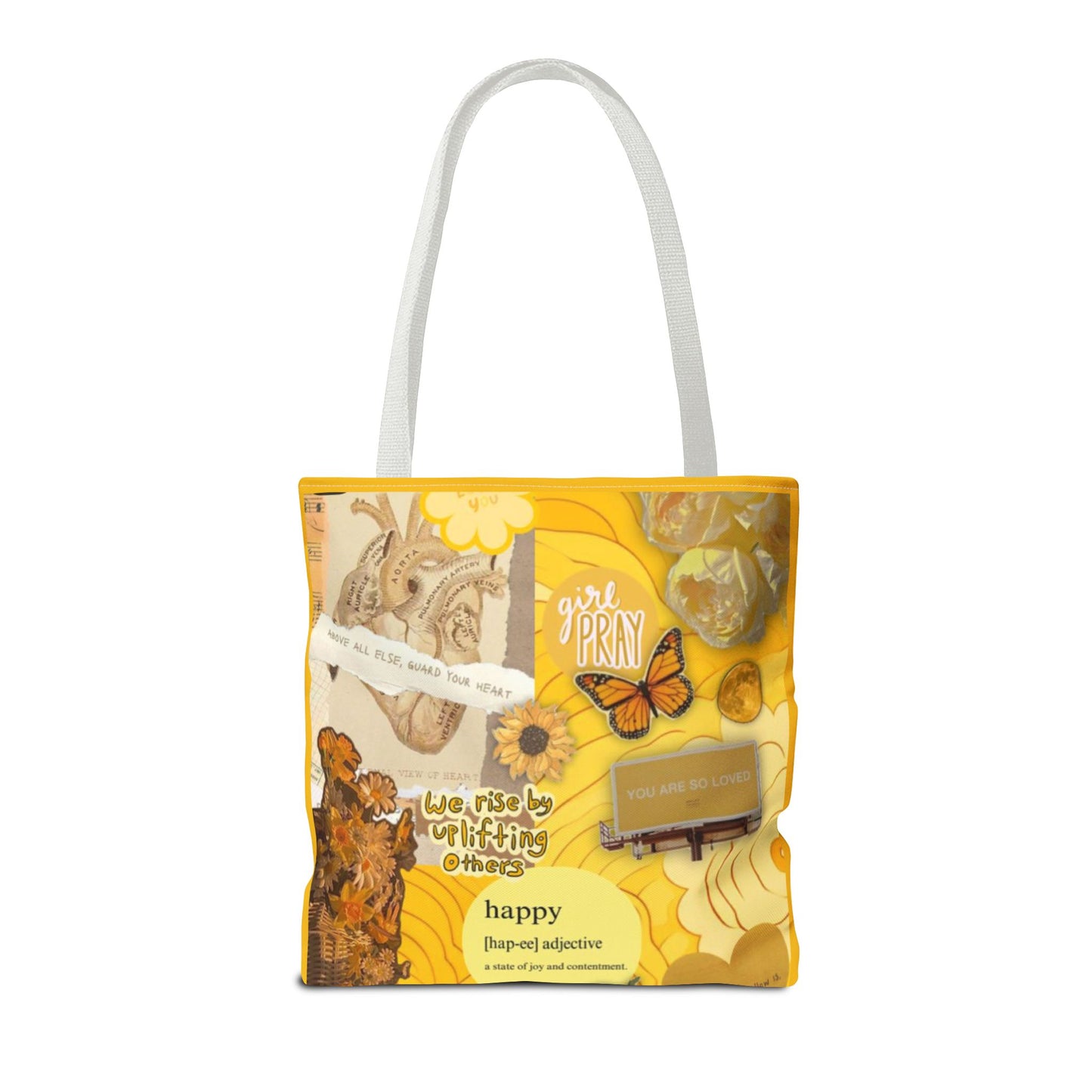Happy Vibes Tote Bag - Cheerful Design for Everyday Use