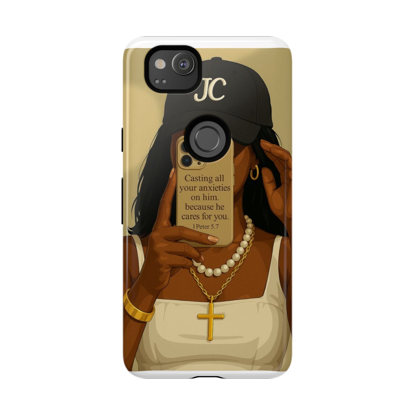 1 Peter 5:7 faith phone case cast your cares