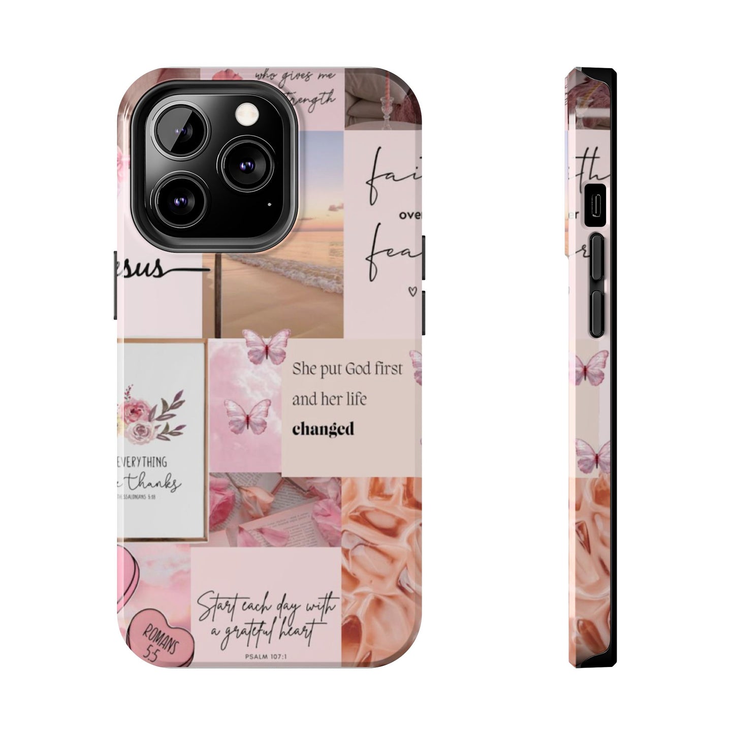 Put God first phone case, gentle strength, and soft surrender