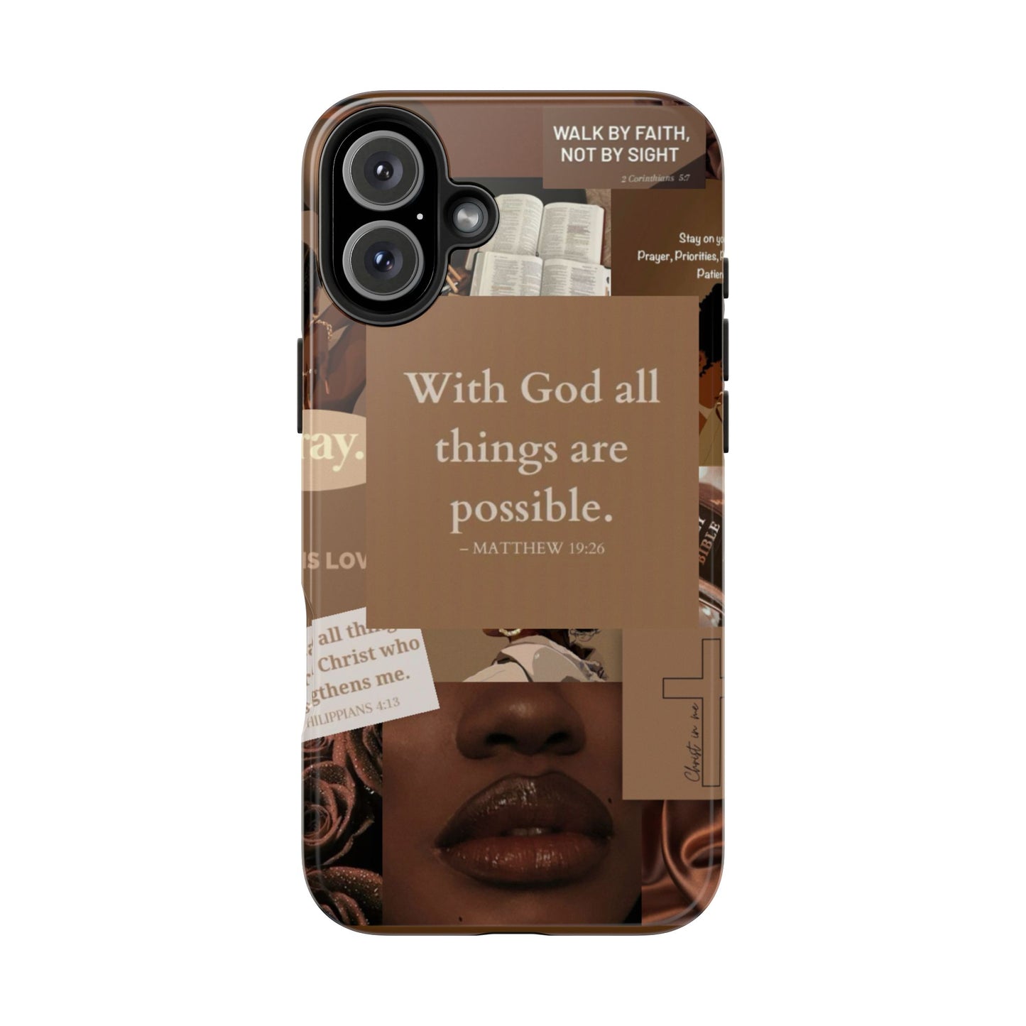 All things are possible phone case bold faith daily reminder