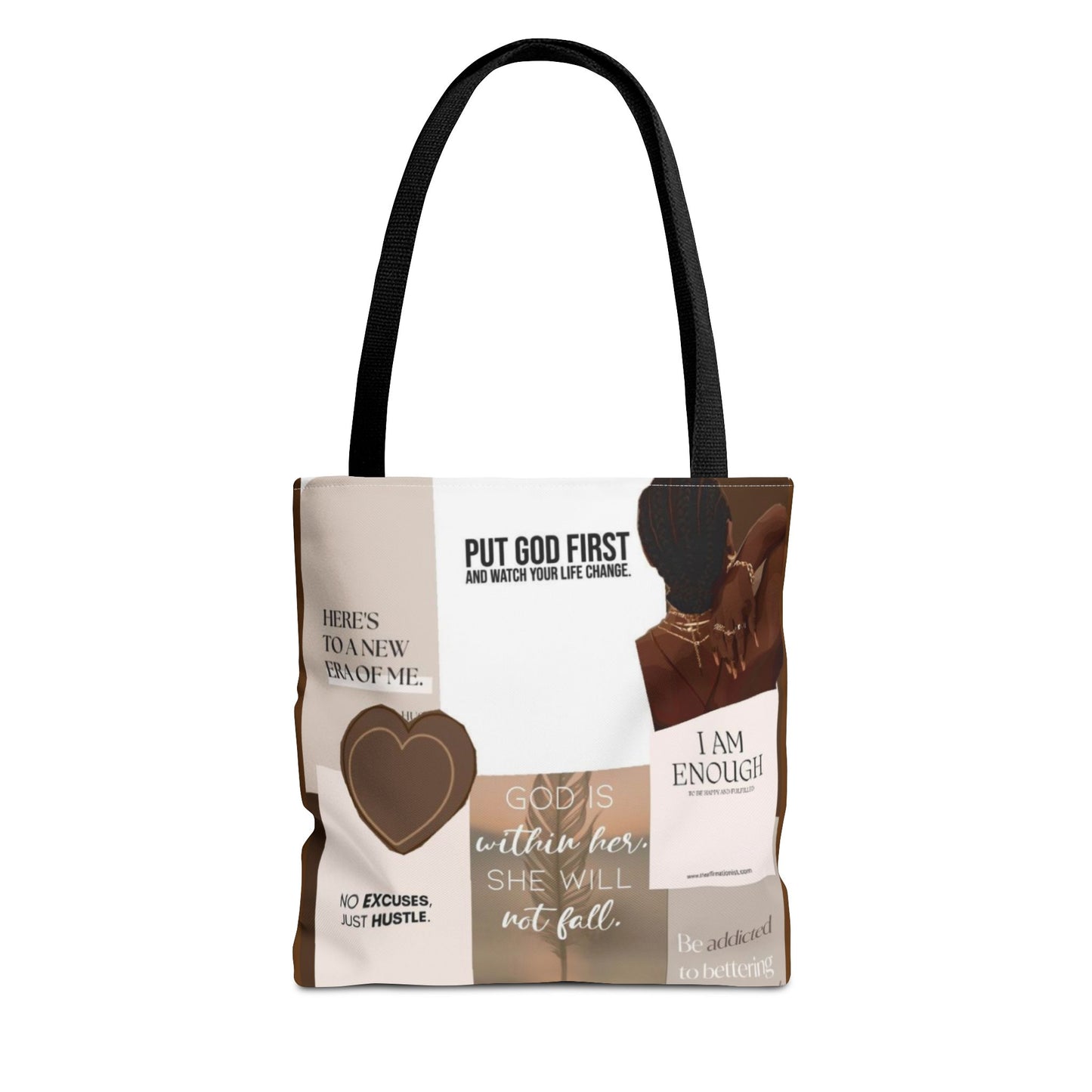 Inspirational Tote Bag with Motivational Quotes