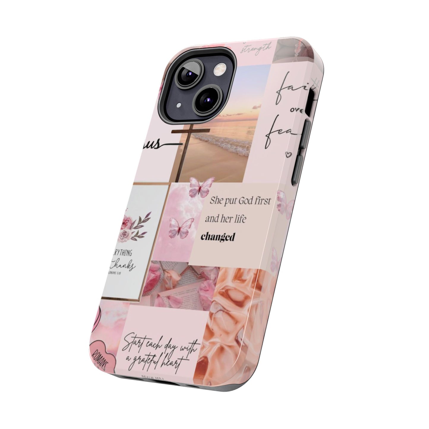 Put God first phone case, gentle strength, and soft surrender