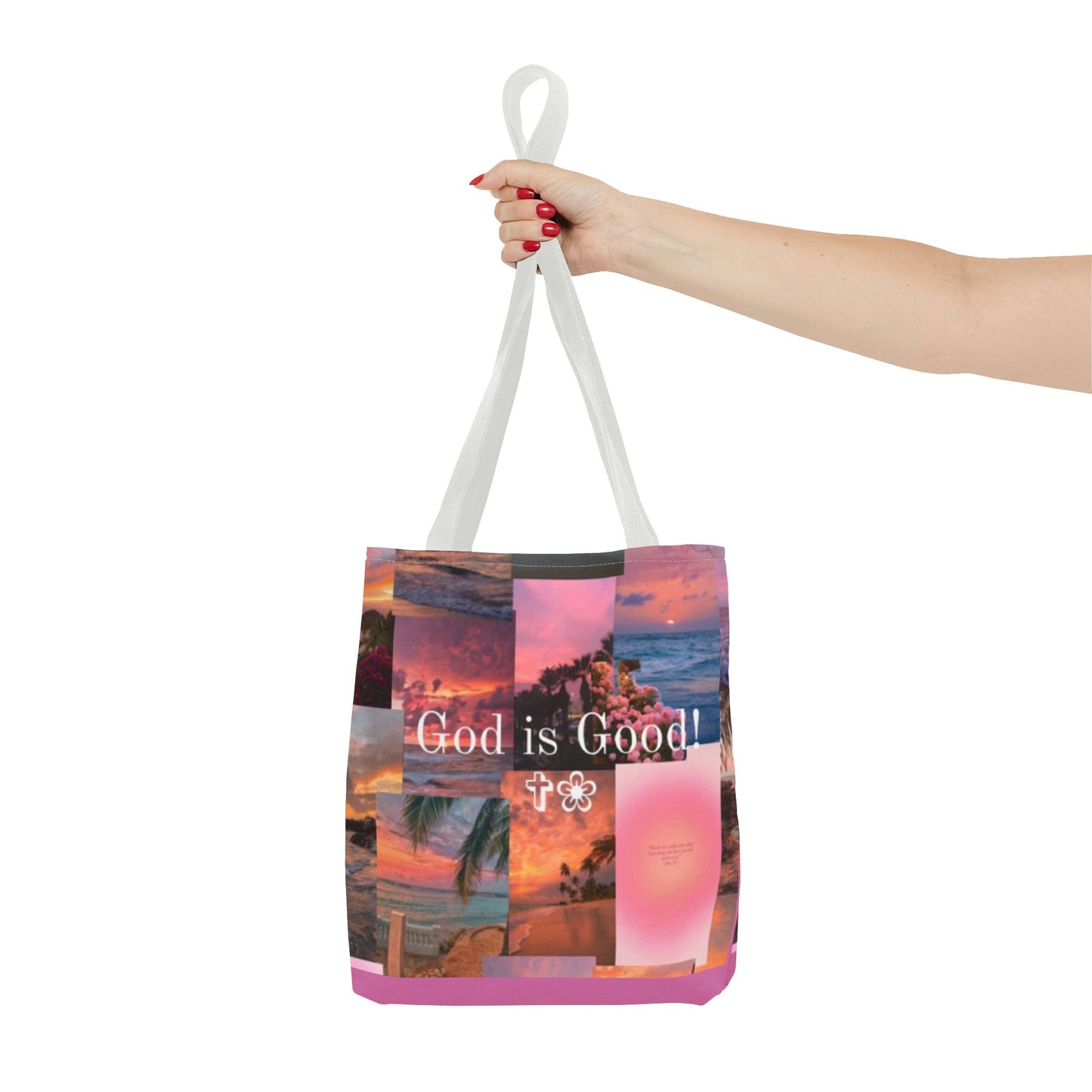 God is good tote peaceful praise and sunset faith