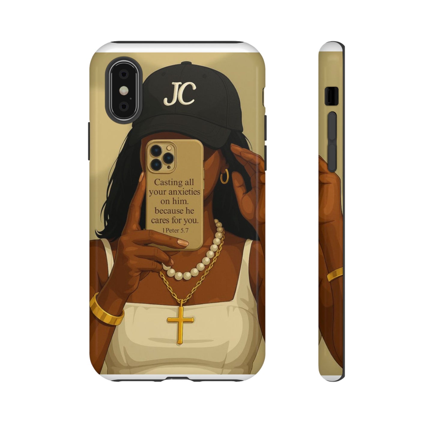 1 Peter 5:7 faith phone case cast your cares