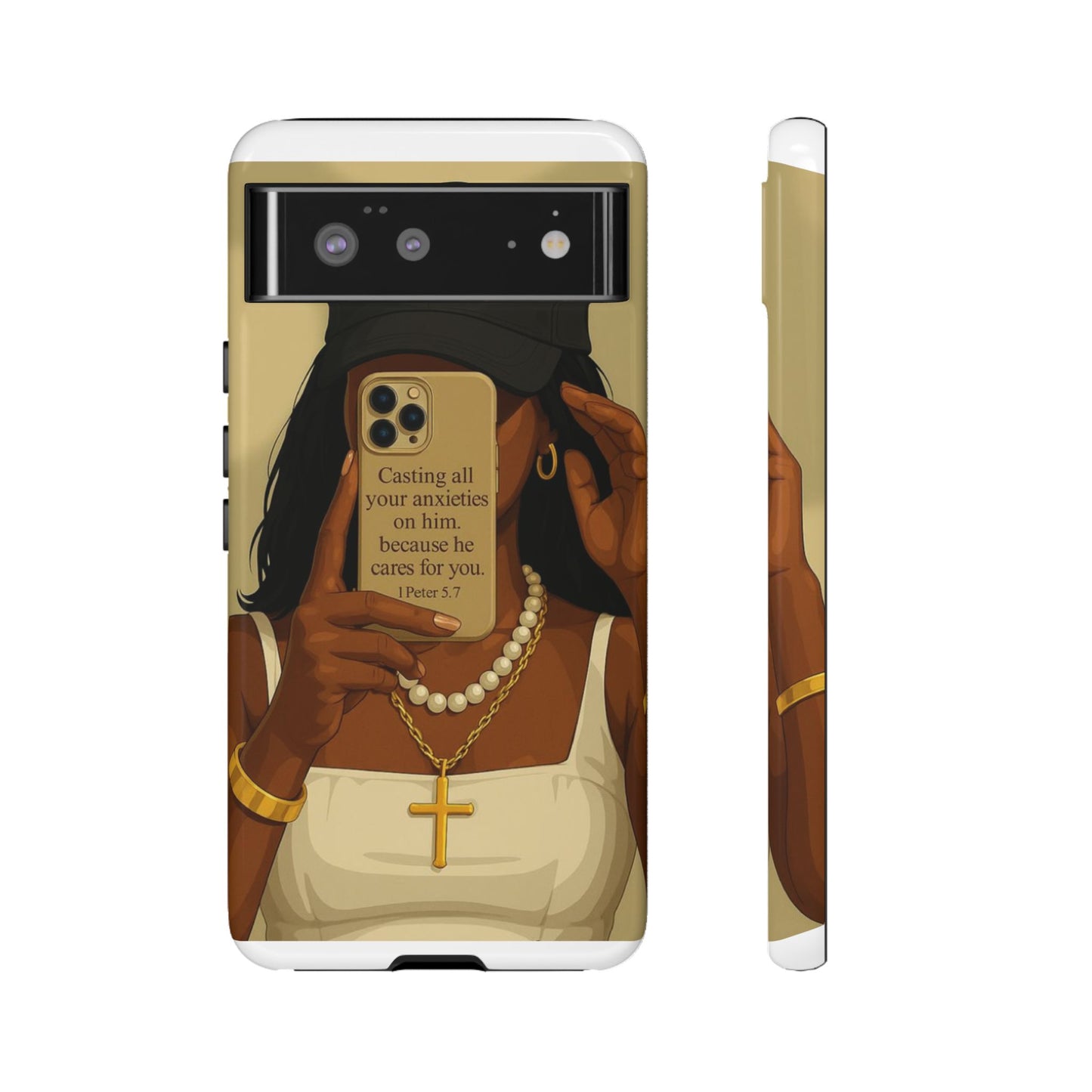 1 Peter 5:7 faith phone case cast your cares