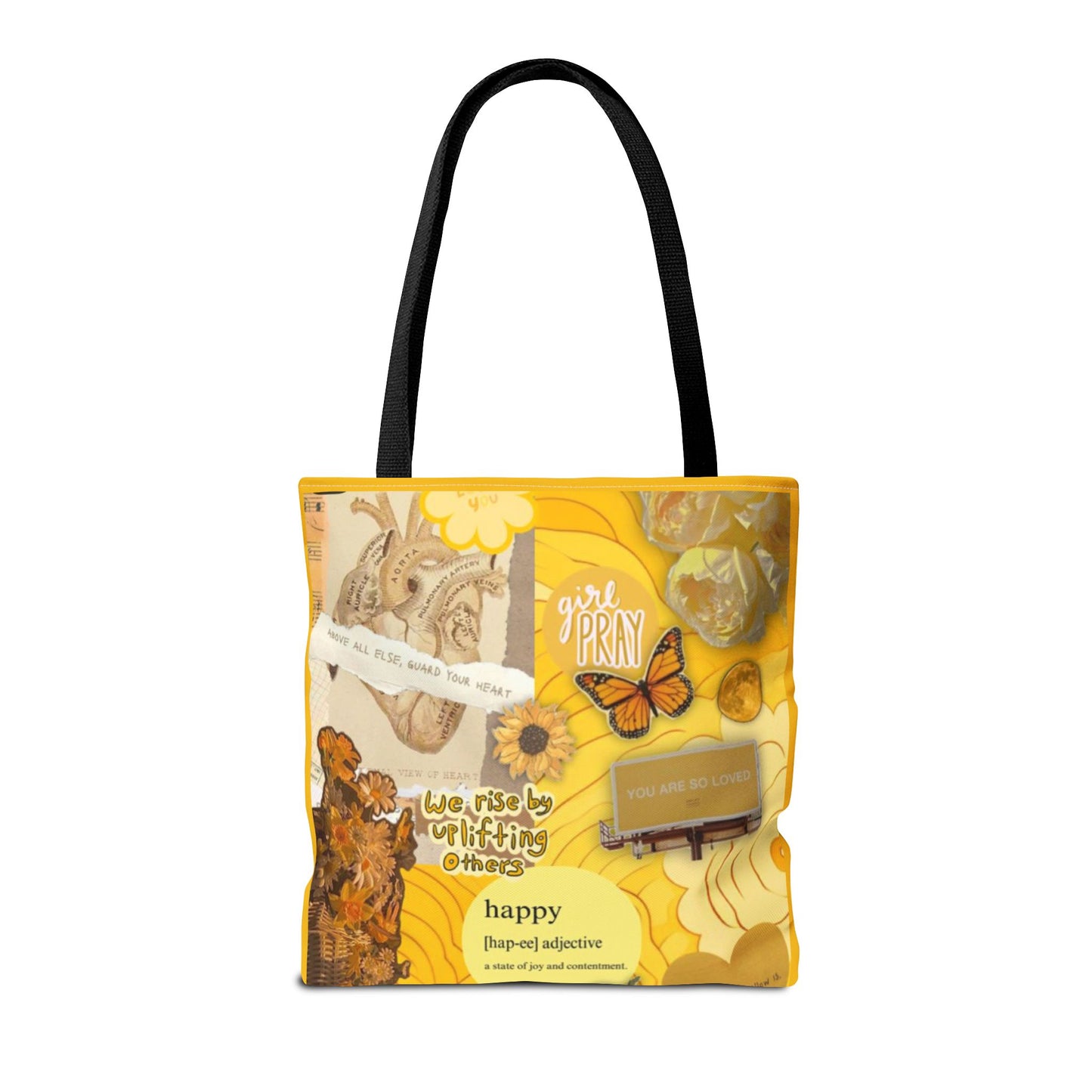 Happy Vibes Tote Bag - Cheerful Design for Everyday Use