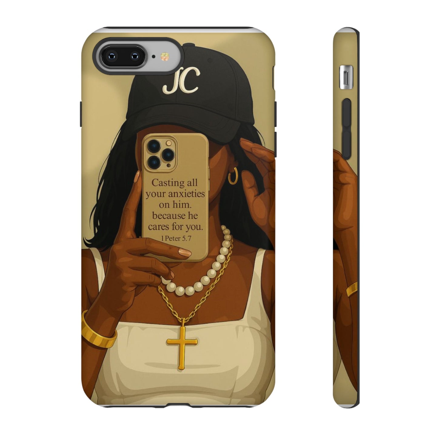1 Peter 5:7 faith phone case cast your cares