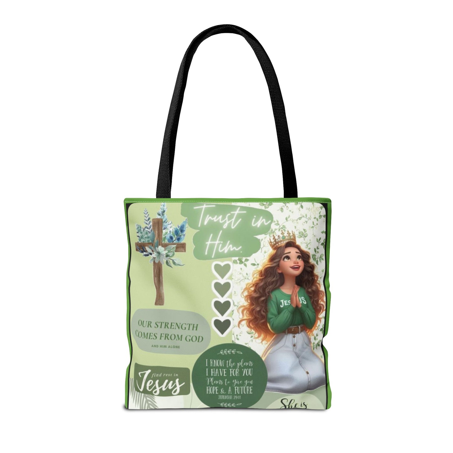 Inspirational Tote Bag - Trust in Him Design