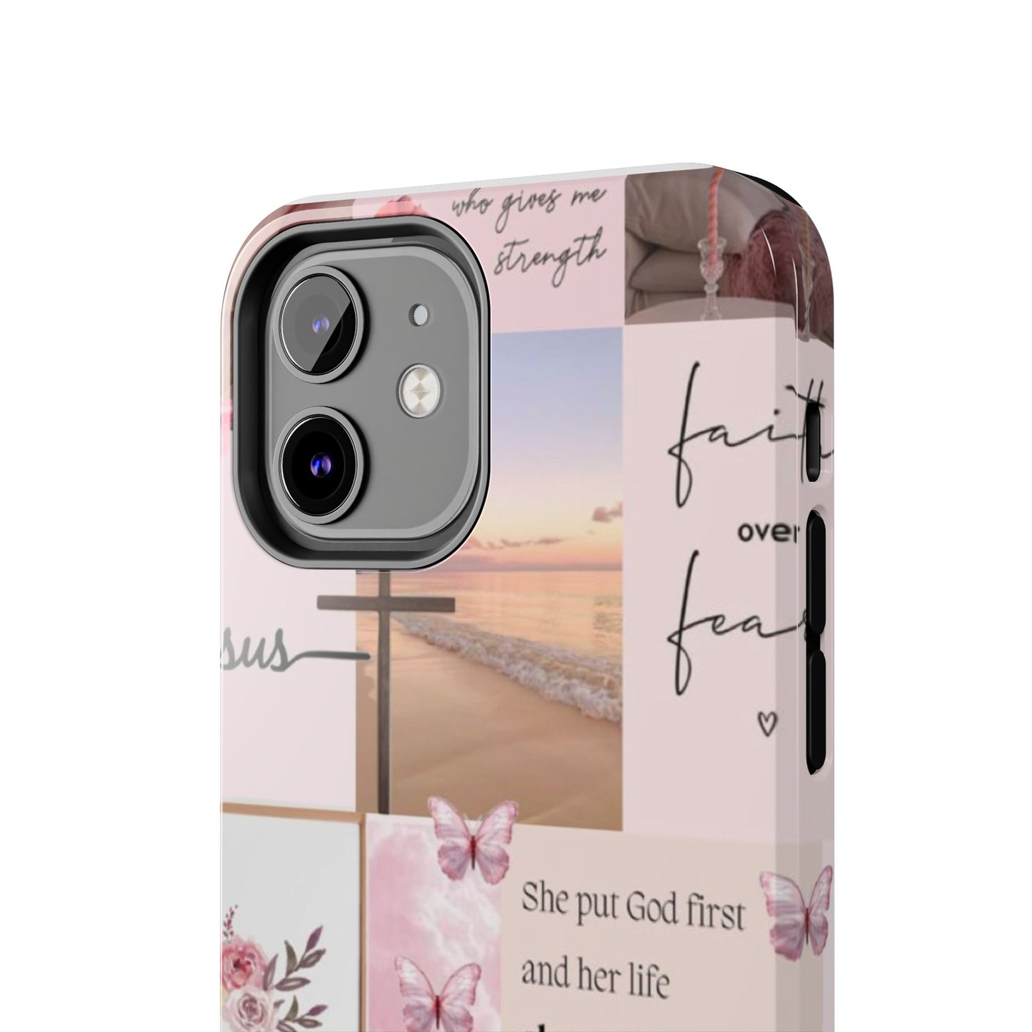 Put God first phone case, gentle strength, and soft surrender