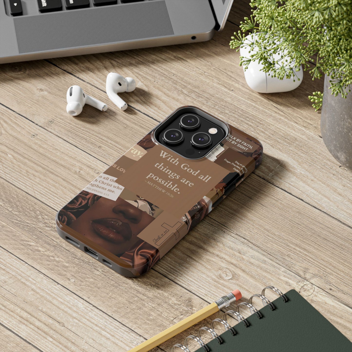 All things are possible phone case bold faith daily reminder