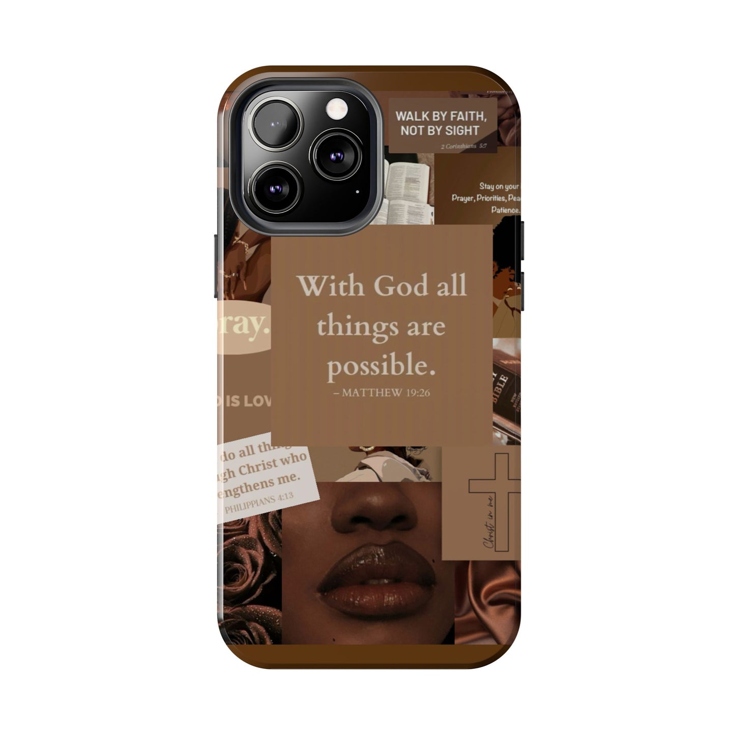 All things are possible phone case bold faith daily reminder