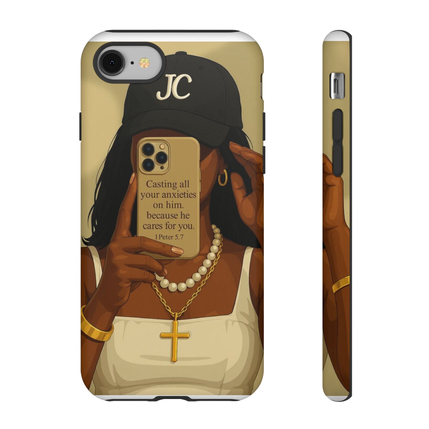 1 Peter 5:7 faith phone case cast your cares