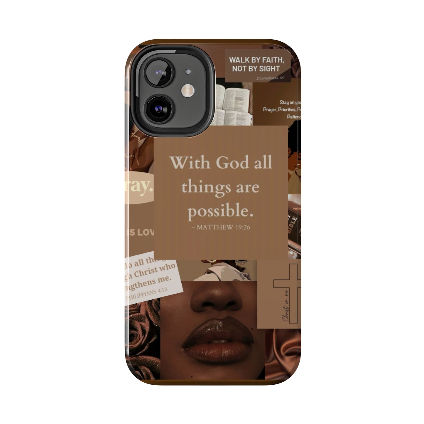 All things are possible phone case bold faith daily reminder