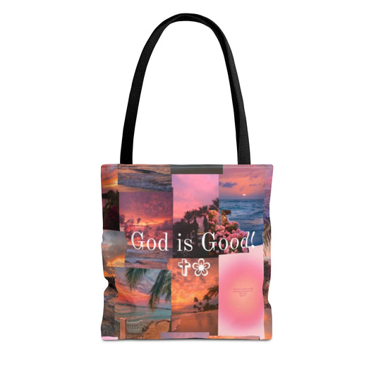God is good tote peaceful praise and sunset faith
