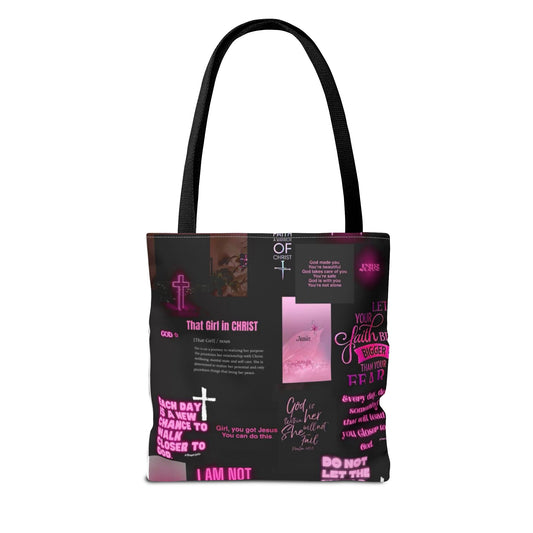 Faith-Inspired Tote Bag - Empowering Spiritual Quotes