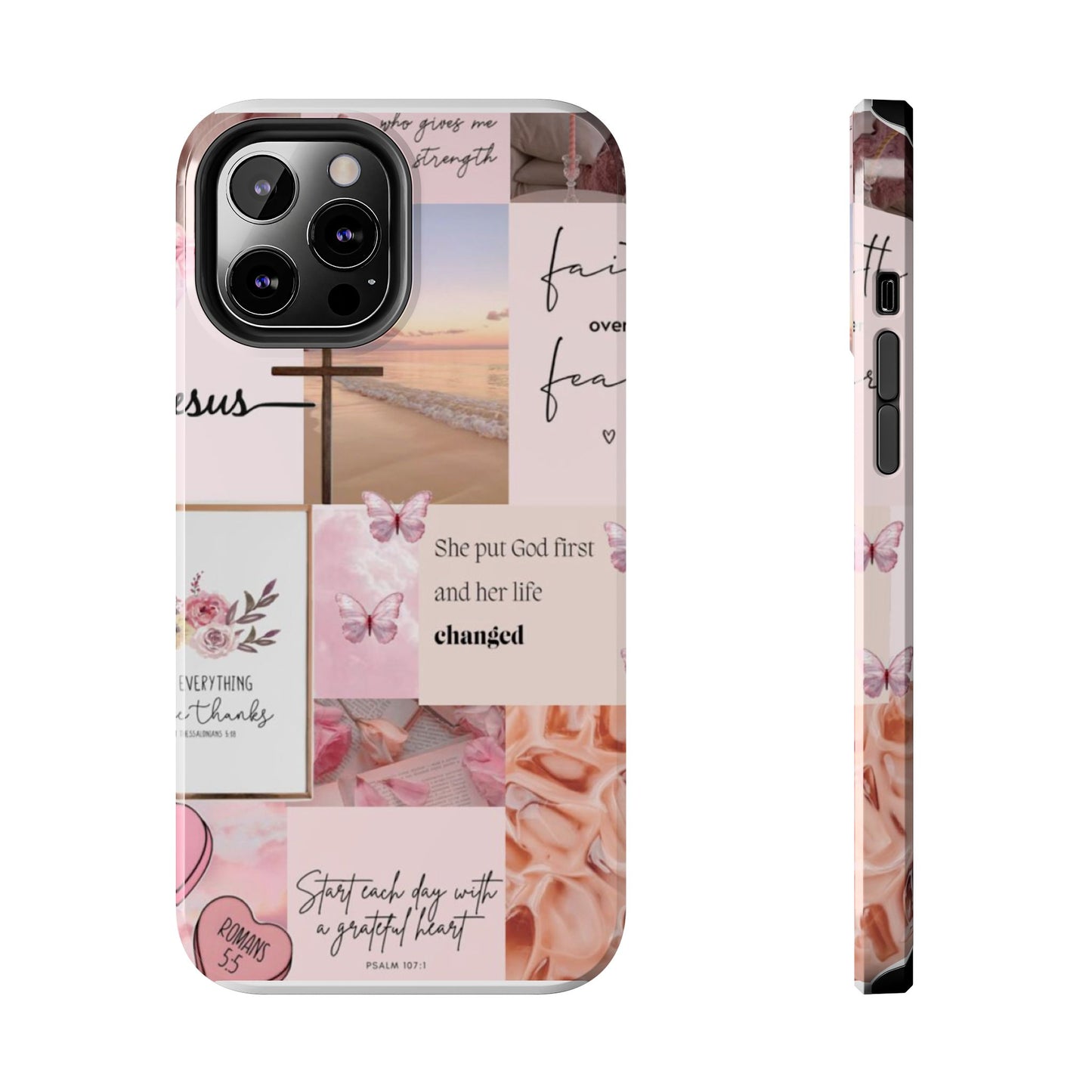 Put God first phone case, gentle strength, and soft surrender