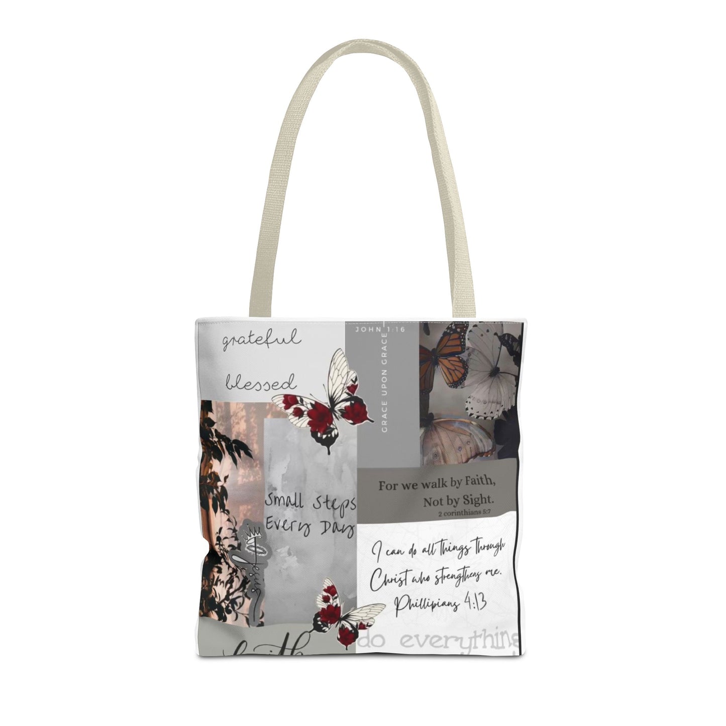 Walk by faith Tote Bag