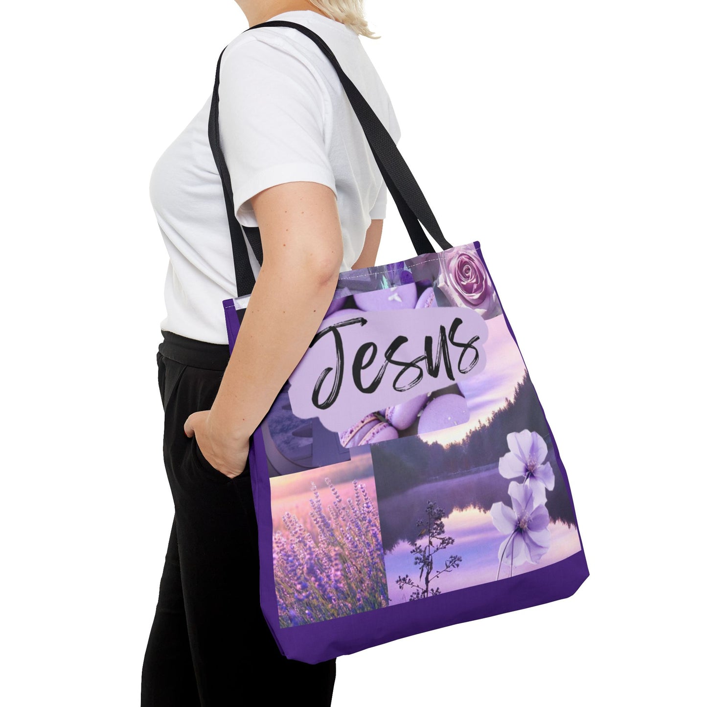 Jesus totes, calm, covered, and centered
