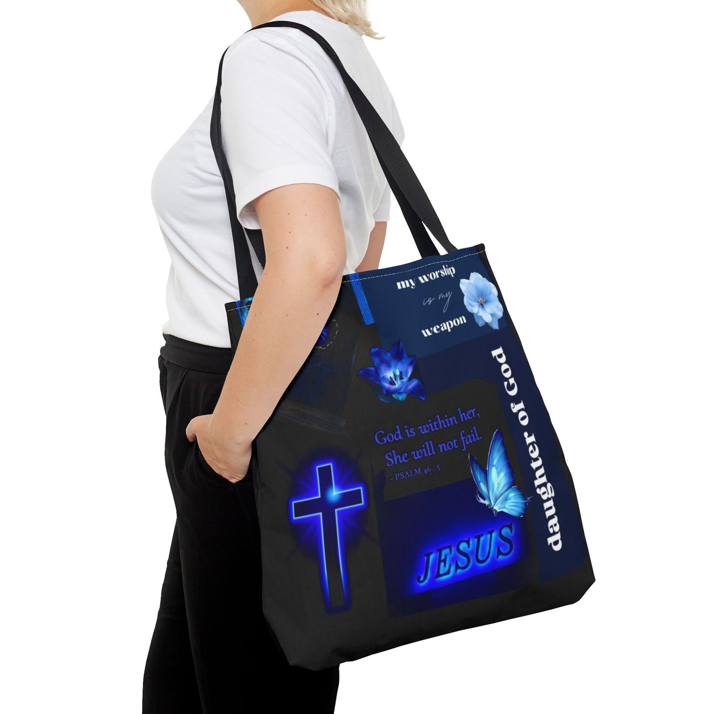 Inspirational Tote Bag for Christian Women - 'Daughter of God' Design